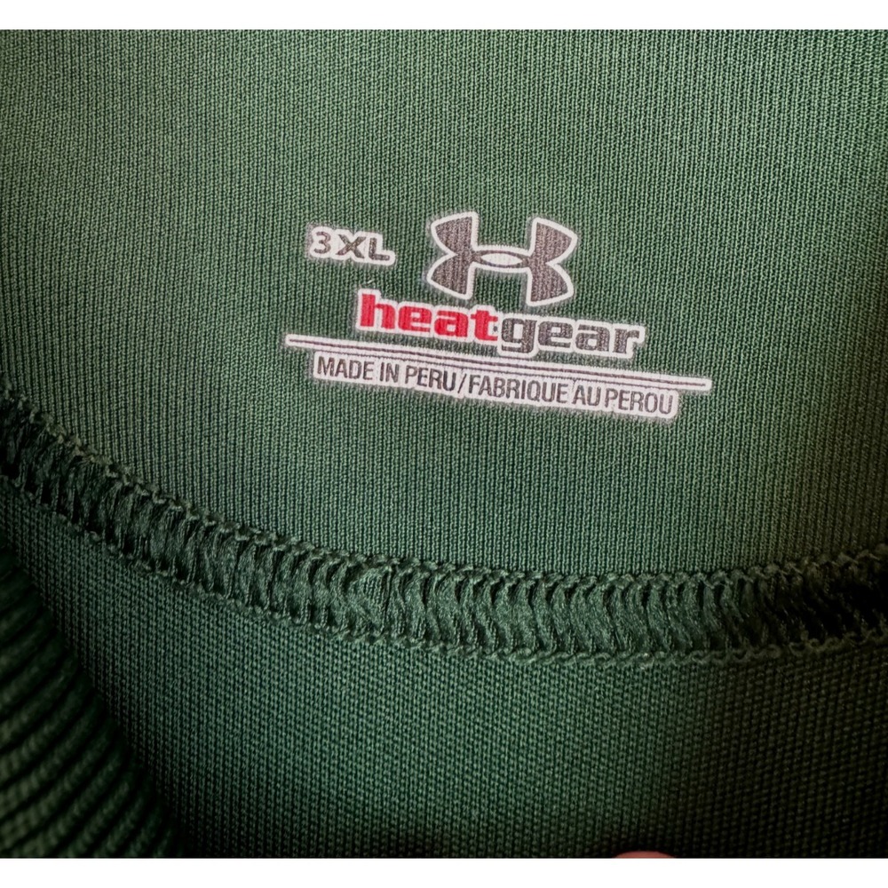 NEW Under Armour UA Heat Gear SPF 30 Dk Green Polo Shirt Logo Men's Size 3XL - Picture 2 of 9
